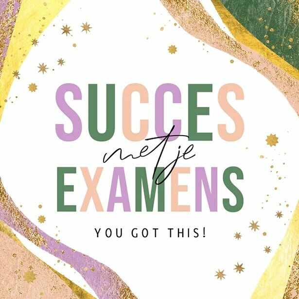 De examenperiode gaat vandaag van start! 📚We wensen iedereen heel veel succes en goede moed! 💪🏼 Hou nog even vol, de vakantie komt eraan! ☀️